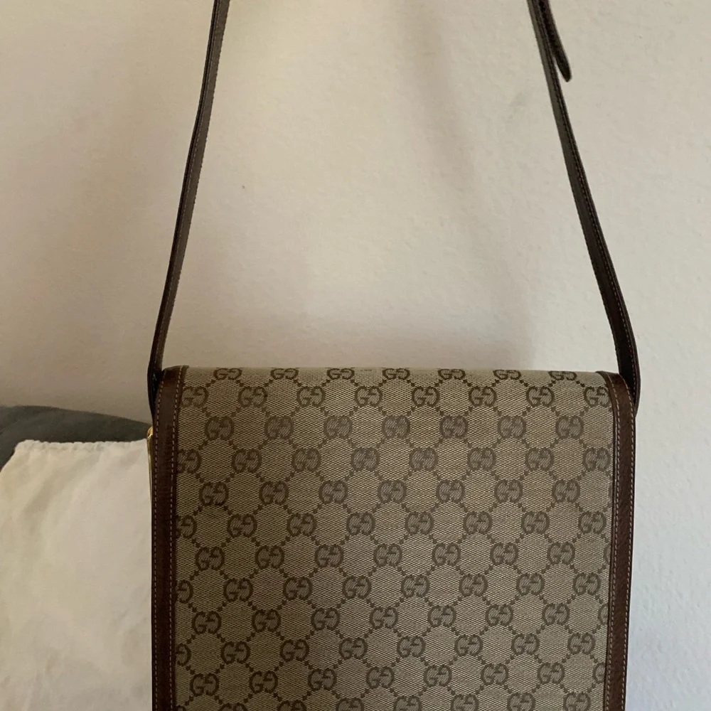 Rare !!! 🔥🔥 Gucci Horsebit Monogram GG shoulder bag - Picture 14 of 15